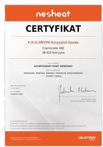NEO Heat certyfikat