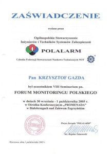 Żaświeadczenie Polalarm